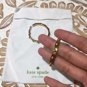 Kate Spade // gold studded hoops